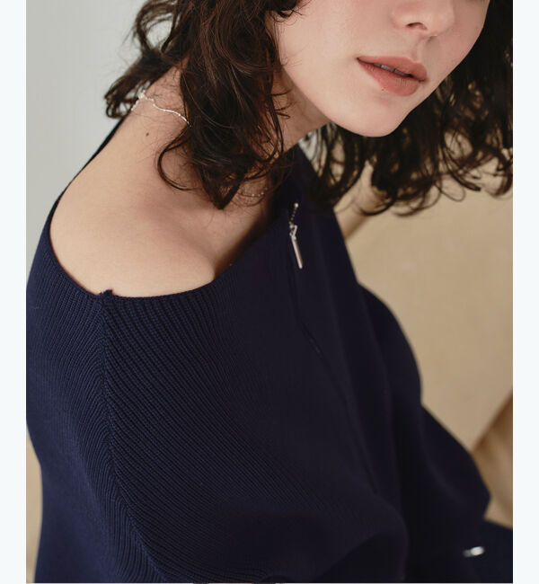 titivate「ダブルファスナーオーバーサイズニットプルオーバー」|ニット・セーター|