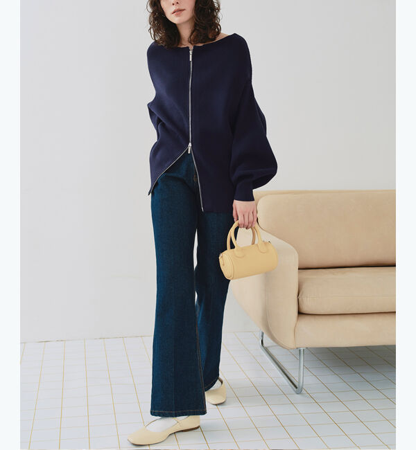 titivate「ダブルファスナーオーバーサイズニットプルオーバー」|ニット・セーター|