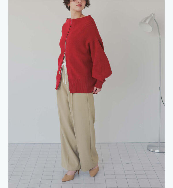 titivate「ダブルファスナーオーバーサイズニットプルオーバー」|ニット・セーター|