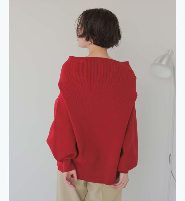 titivate「ダブルファスナーオーバーサイズニットプルオーバー」|ニット・セーター|