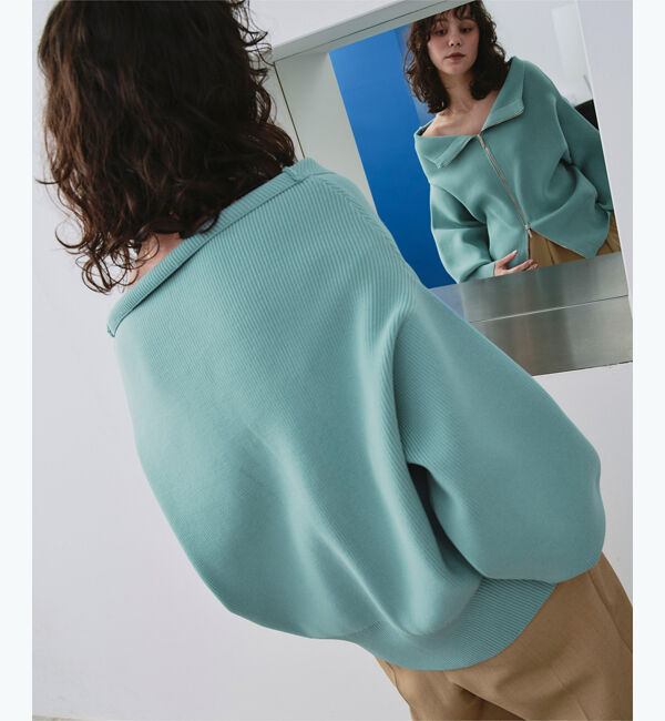 titivate「ダブルファスナーオーバーサイズニットプルオーバー」|ニット・セーター|