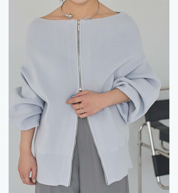 titivate「ダブルファスナーオーバーサイズニットプルオーバー」|ニット・セーター|