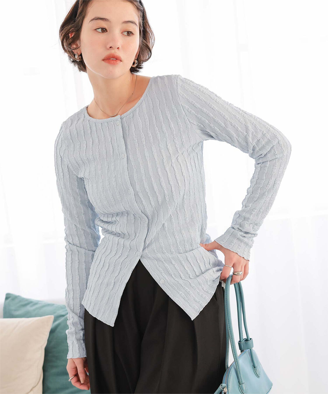 titivate「前後2wayアソートカットカーディガン」|カーディガン|