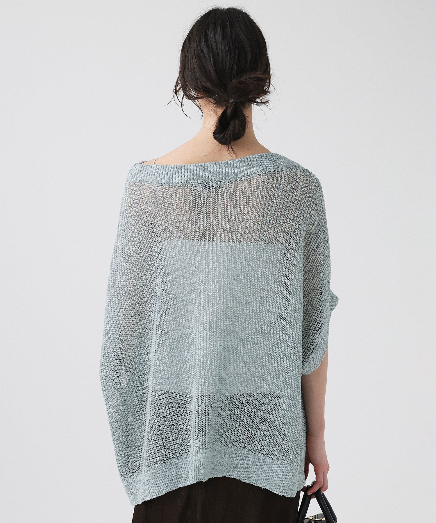 BABYLONE「ペーパーフレンチ袖プルオーバー」|ニット・セーター|