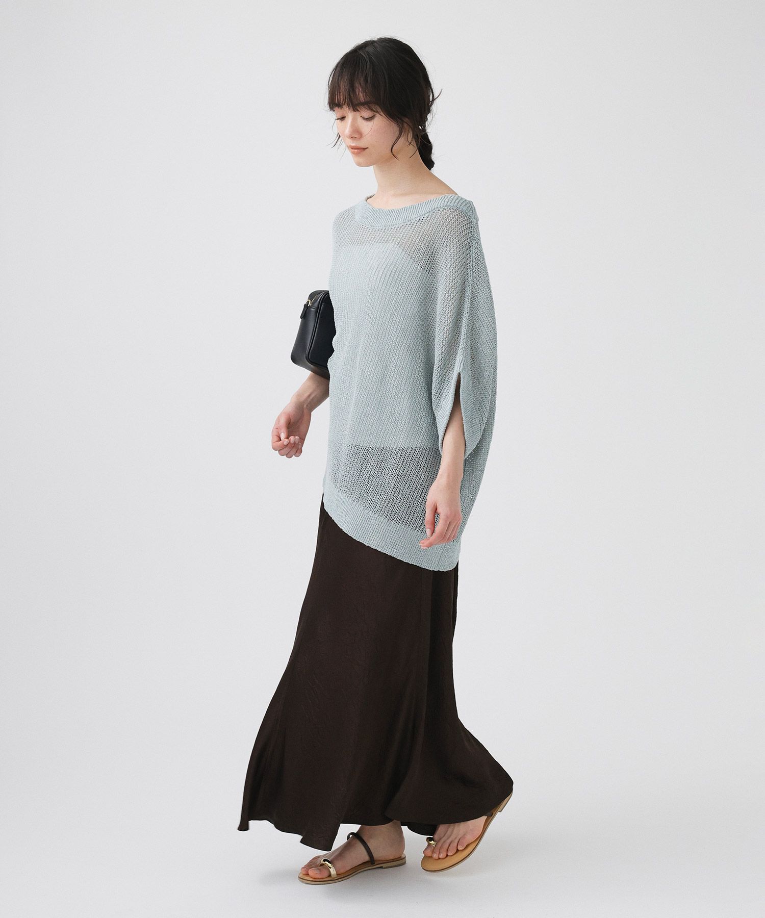 BABYLONE「ペーパーフレンチ袖プルオーバー」|ニット・セーター|