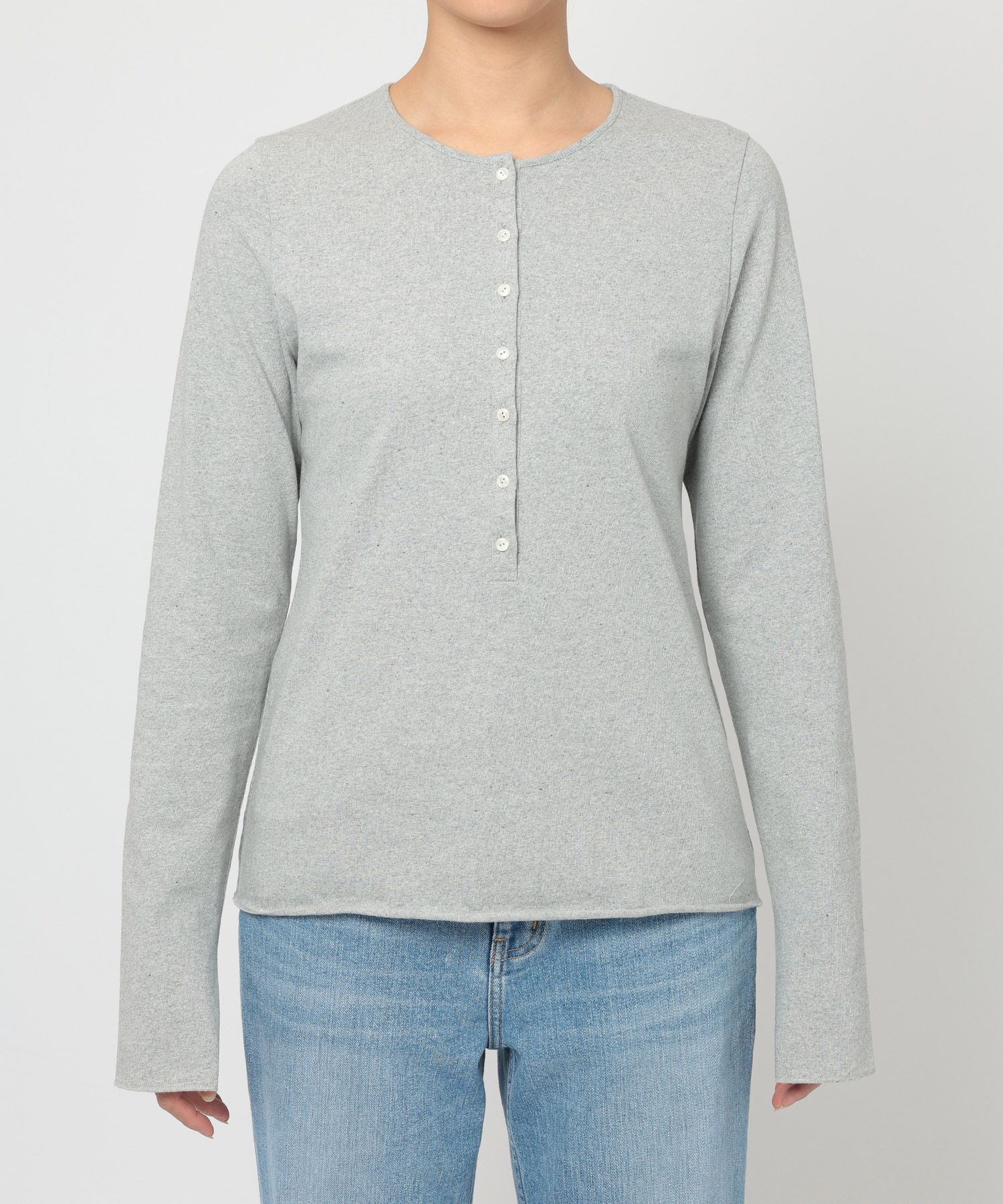 BABYLONE「デニム天竺ヘンリーネックプルオーバー」|Tシャツ・カットソー|