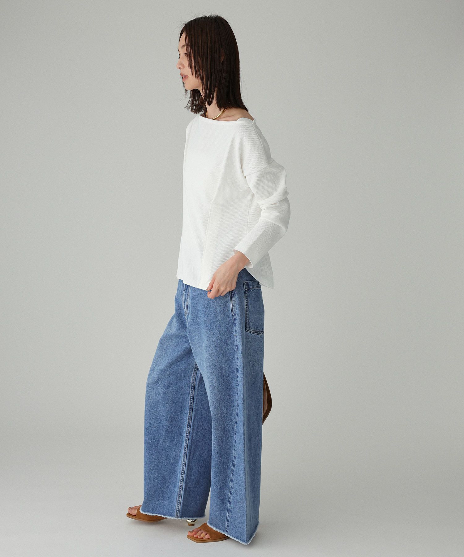 BABYLONE「コットンハニカムプルオーバー」|Tシャツ・カットソー|