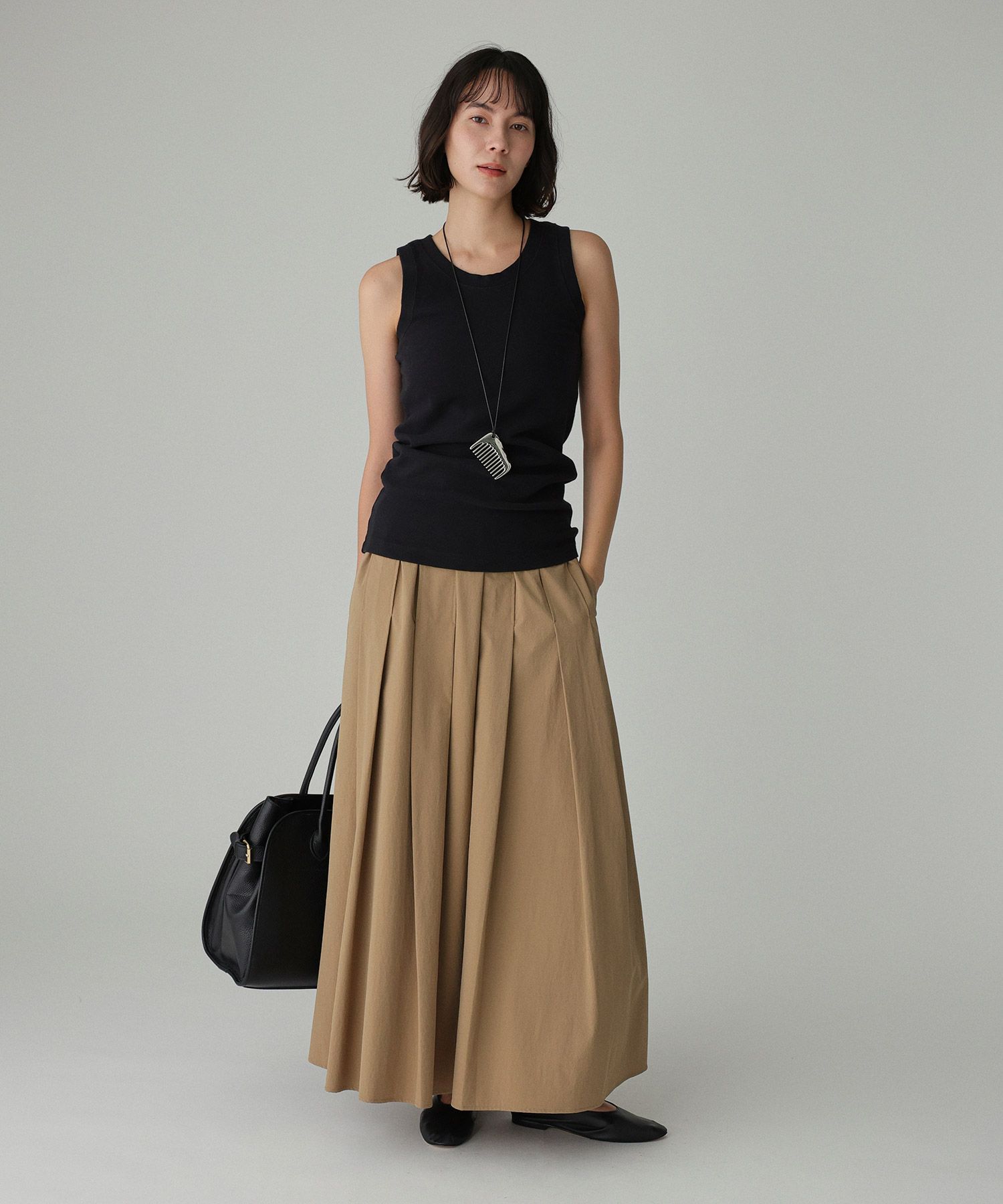 BABYLONE「【多機能素材】ナイロンタフタスカート」|スカート|