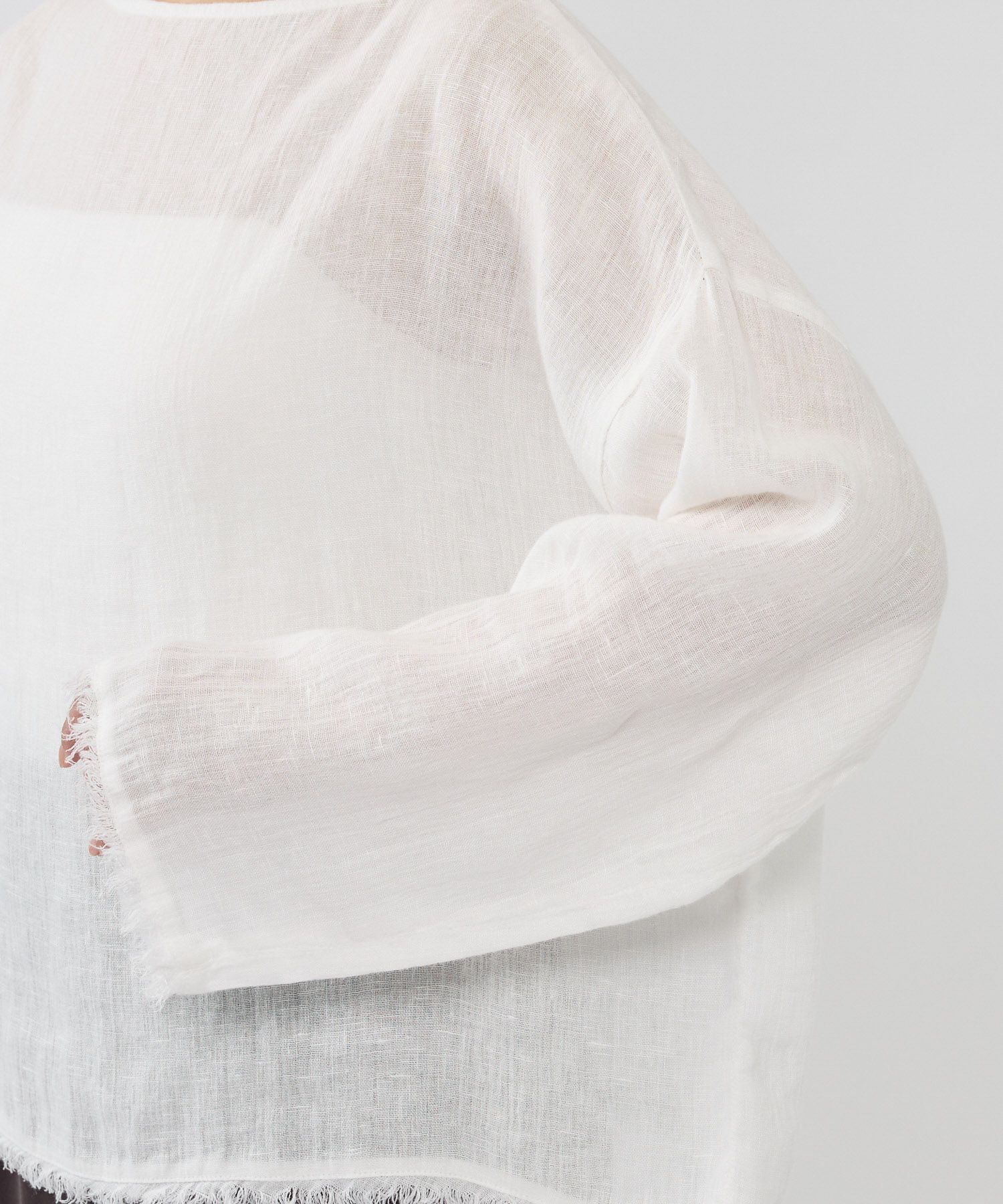 BABYLONE「リネンボートネックブラウス」|シャツ・ブラウス|