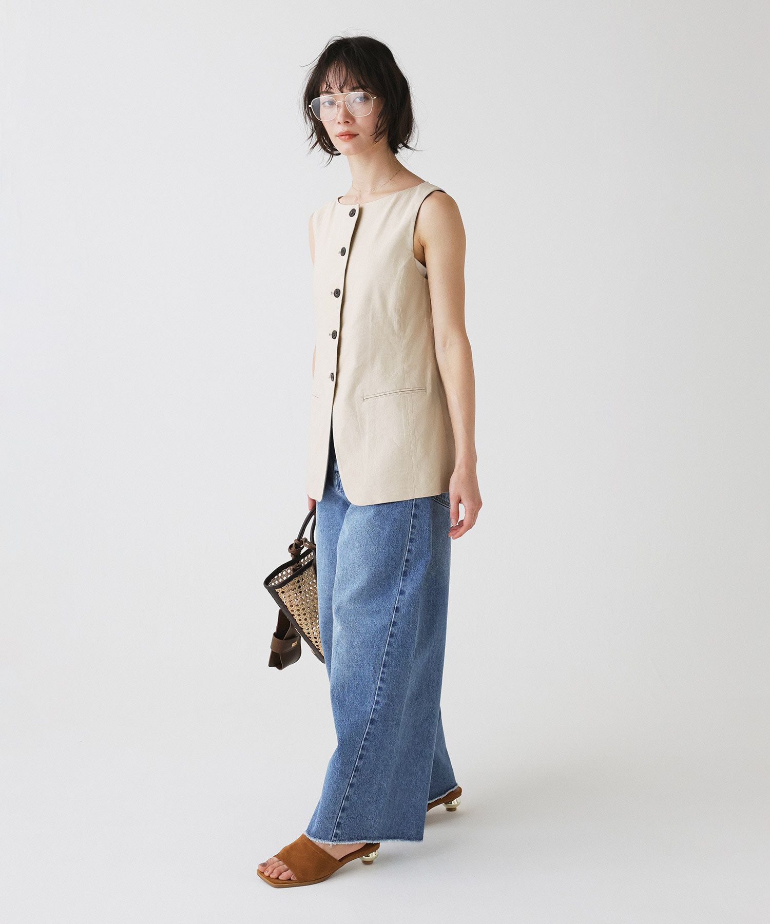 BABYLONE「ソフトレーヨンジレ<セットアップ対応>」|ベスト・ジレ|