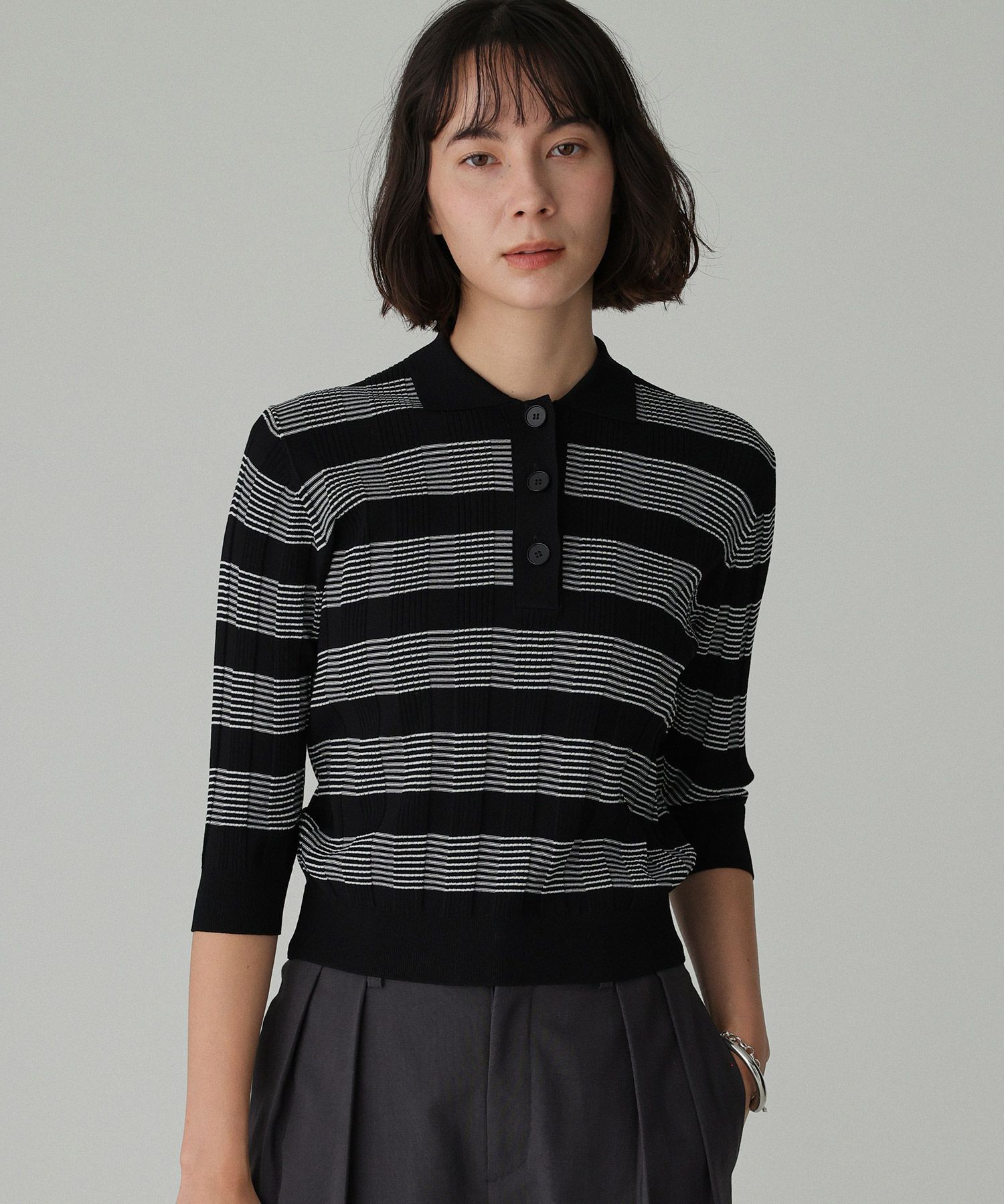 BABYLONE「クラシックラインポロ」|ニット・セーター|