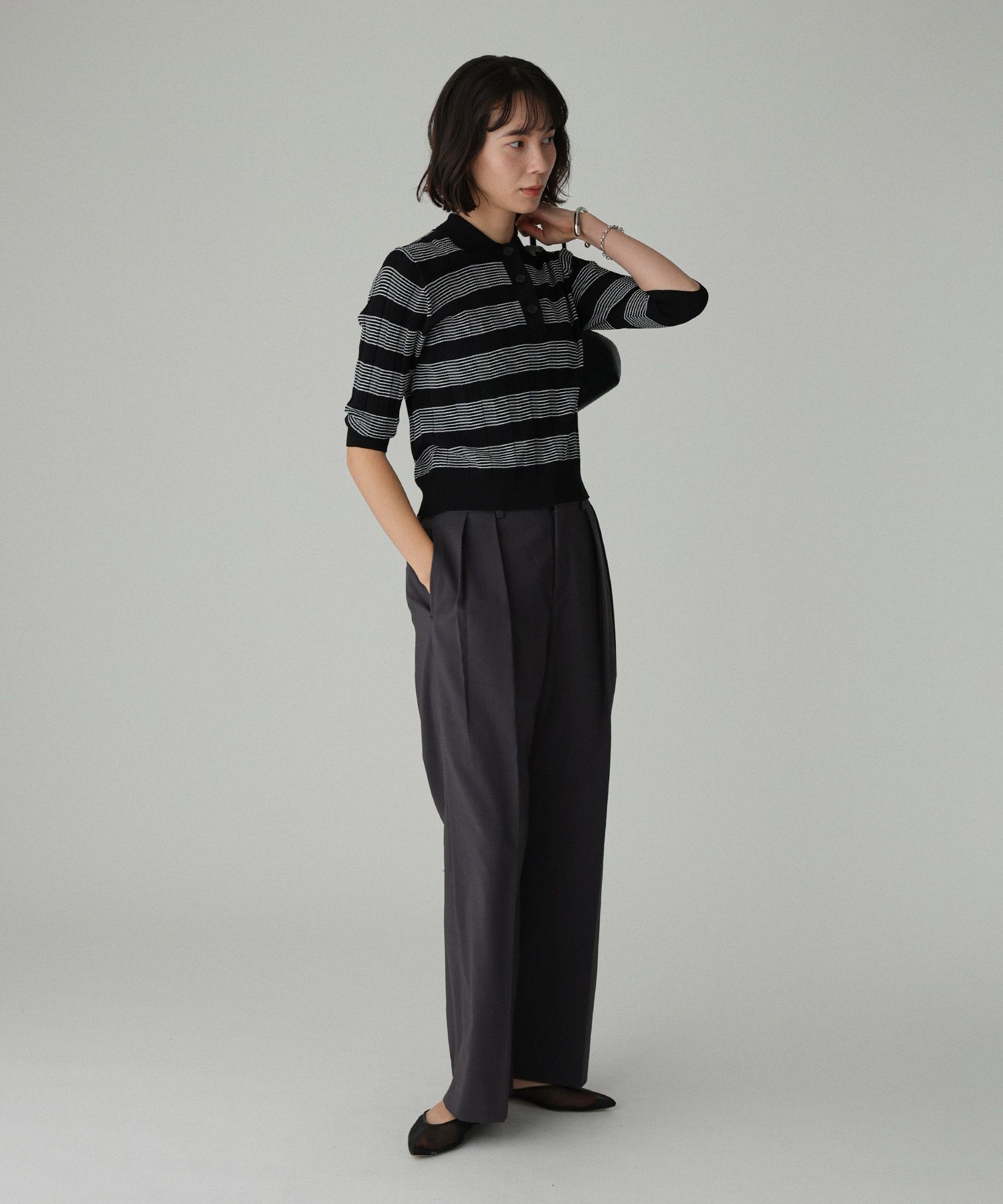 BABYLONE「クラシックラインポロ」|ニット・セーター|