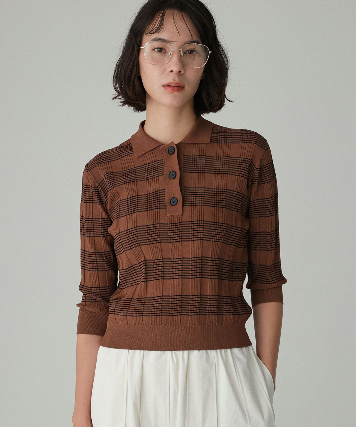 BABYLONE「クラシックラインポロ」|ニット・セーター|ﾌﾞﾗｳﾝ