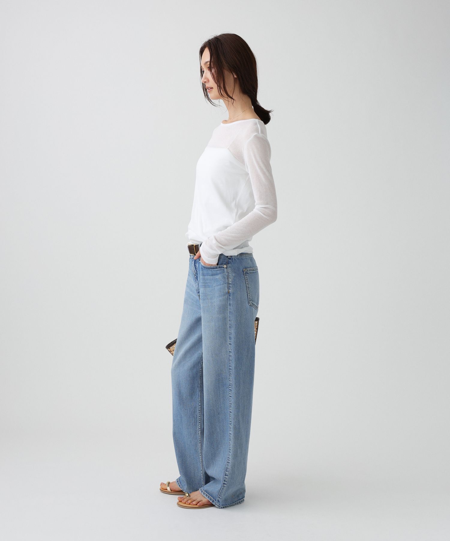 BABYLONE「シアーフライスクルーネックプルオーバー/マシンウォッシャブル」|Tシャツ・カットソー|