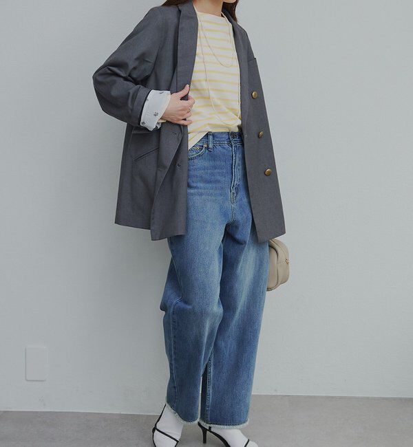  「ボーダーショートカットソー」|Tシャツ・カットソー|