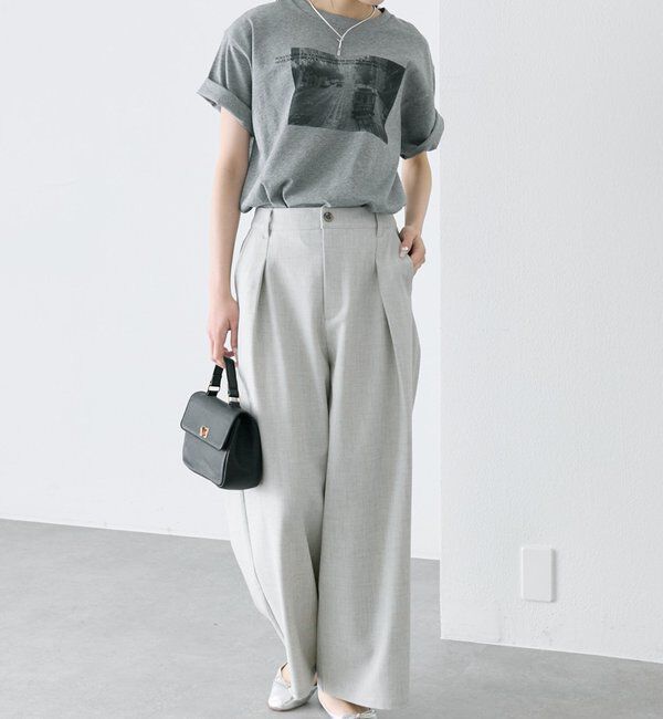  「【接触冷感】ストレートシルエットスラックスパンツ」|スラックス|