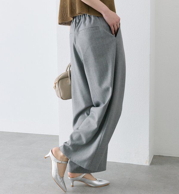  「【接触冷感】ストレートシルエットスラックスパンツ」|スラックス|