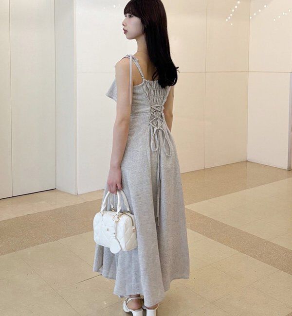  「【miyabi企画】フリルツイードキャミワンピ」|その他|