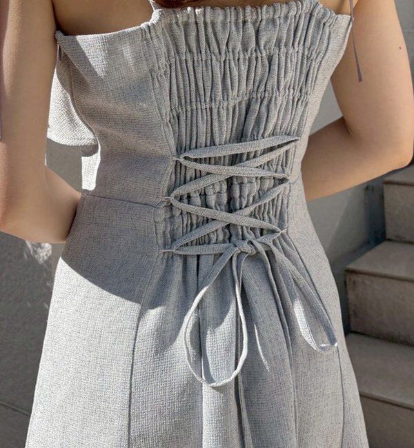  「【miyabi企画】フリルツイードキャミワンピ」|その他|