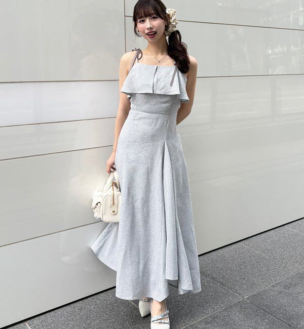  「【miyabi企画】フリルツイードキャミワンピ」|その他|