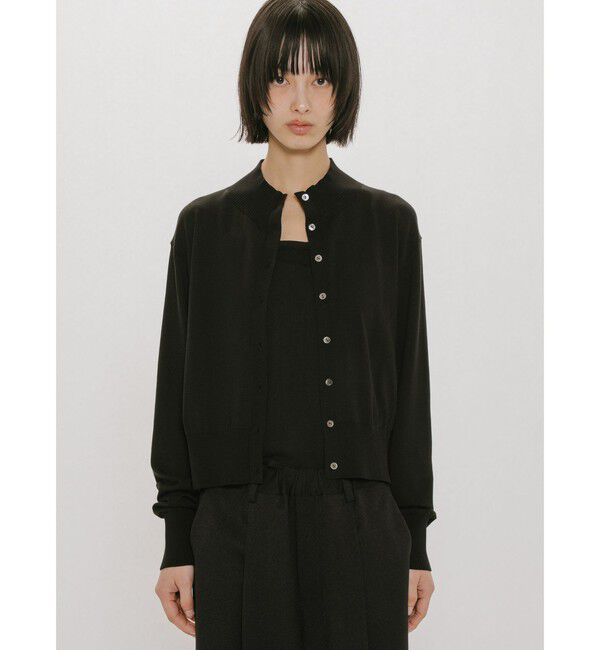 MIDIUMISOLID「MIDIUMISOLID for Ladies ハイネックショートカーディガン」|カーディガン|