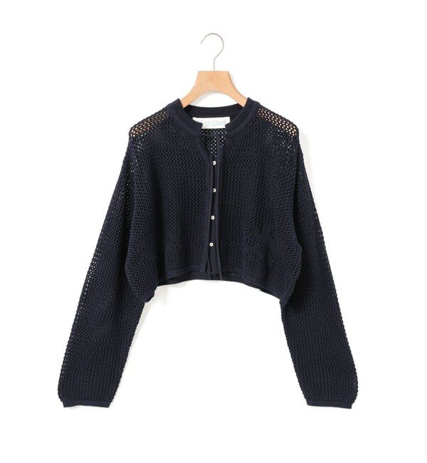 MidiUmi「MidiUmi ニードルワークカーディガン」|カーディガン|ネイビー