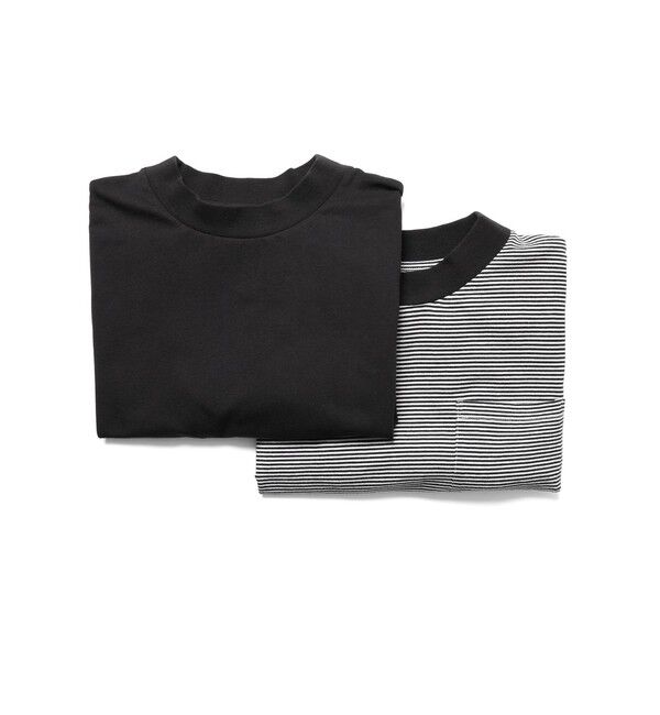 MidiUmi「MidiUmi HOMEパックハーフスリーブT」|Tシャツ・カットソー|ブラック&times;ボーダー