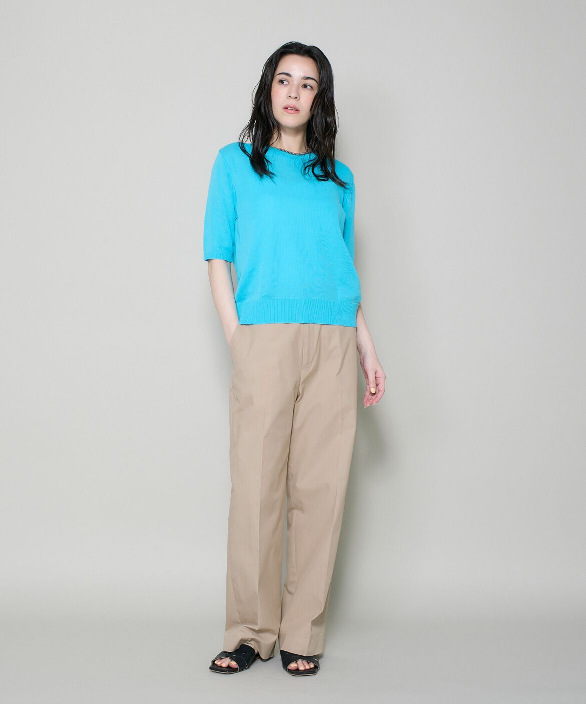 DAY by DAY it&rsquo;s international「ハーフスリーブクルーネックニット《ガスコットン》」|ニット・セーター|