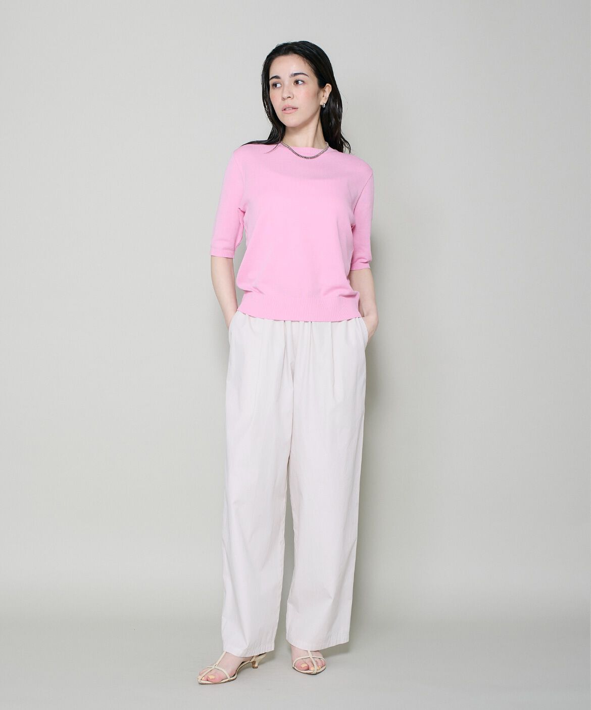 DAY by DAY it&rsquo;s international「ハーフスリーブクルーネックニット《ガスコットン》」|ニット・セーター|