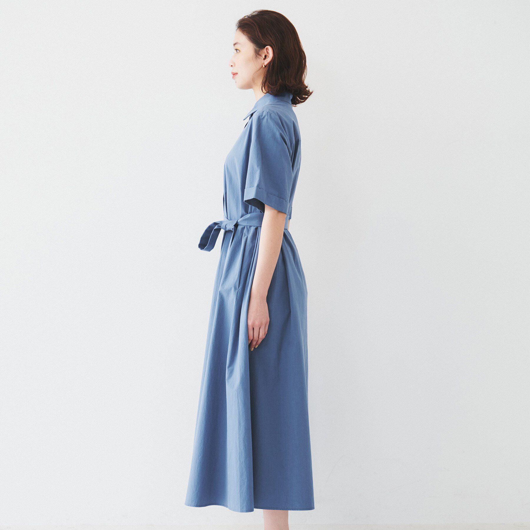 UNTITLED「【コットン100／前開き／夏ワンピ】ロングシャツワンピース」|ワンピース|