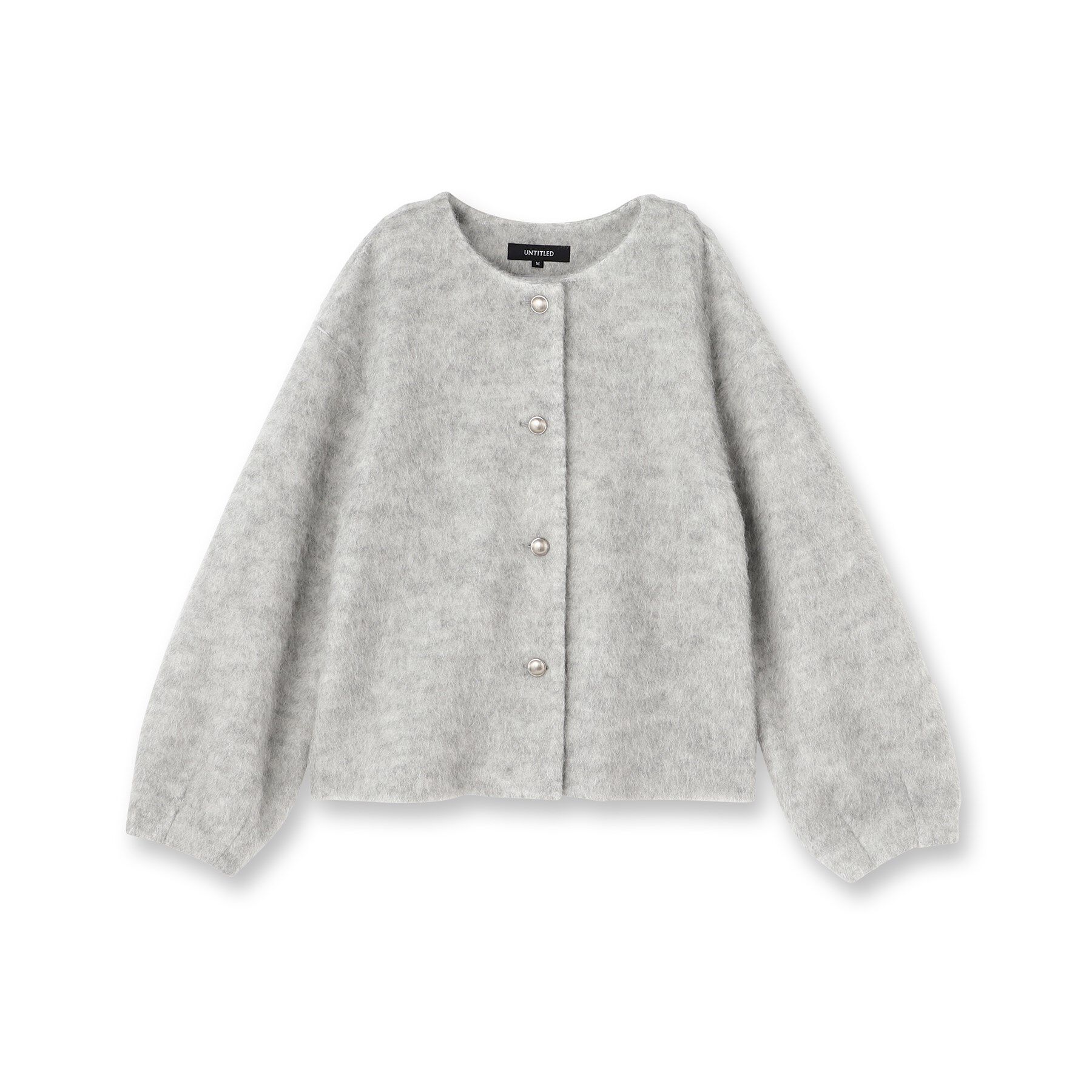 UNTITLED「【ジャケット風/メタルボタン】アルパカ混シャギーカーディガン」|カーディガン|