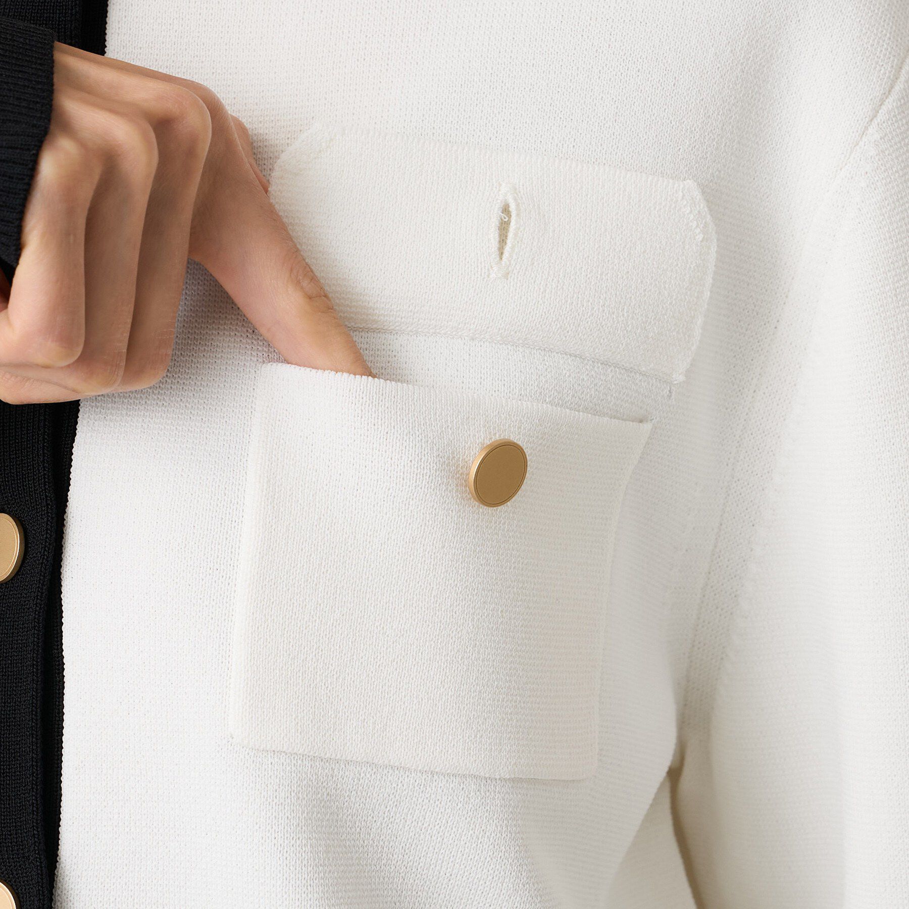 UNTITLED「【洗える/ジャケット風】ミラノリブカーディガン」|カーディガン|