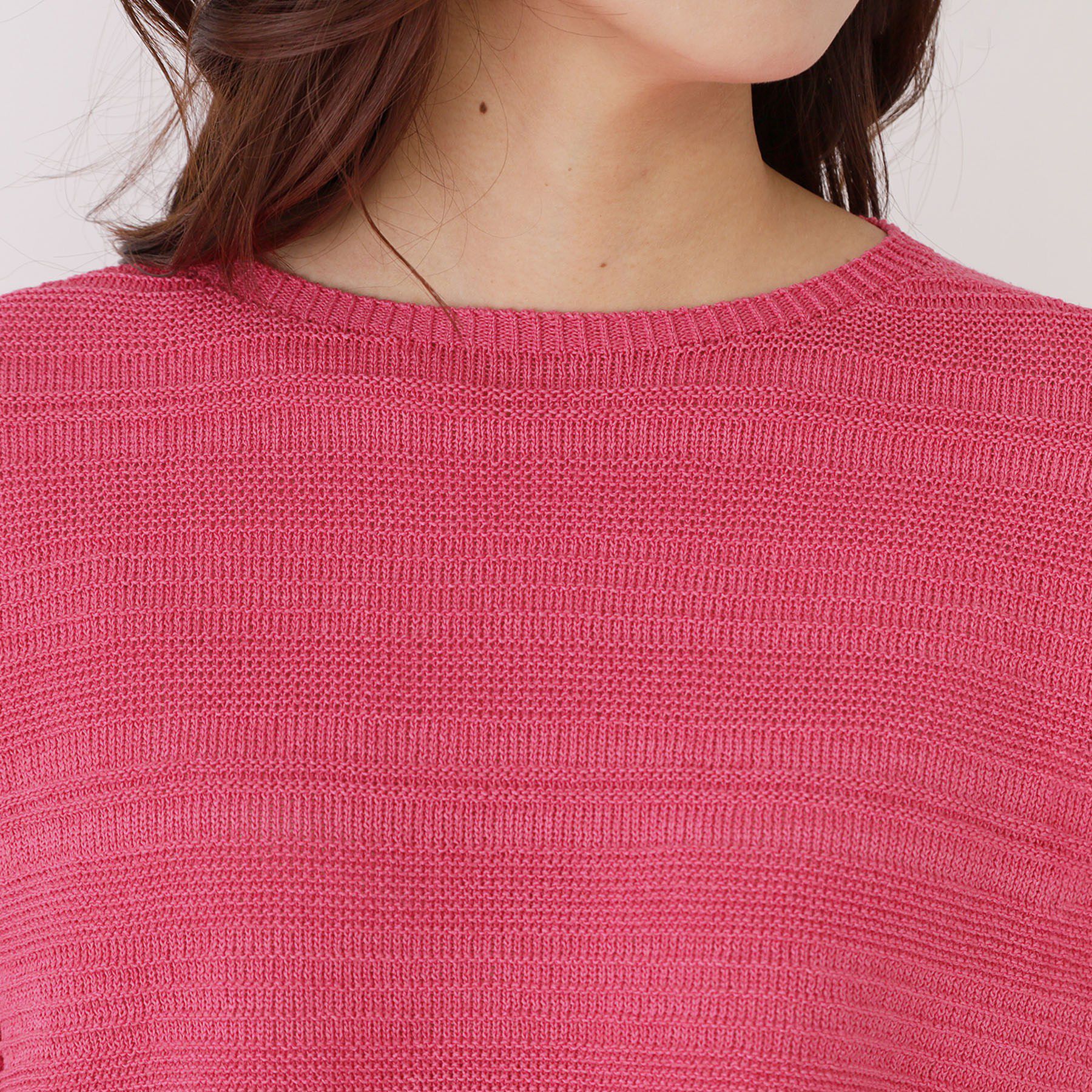 COUP DE CHANCE「【手洗い可／日本製／和紙使用】地柄ボーダーニット」|ニット・セーター|