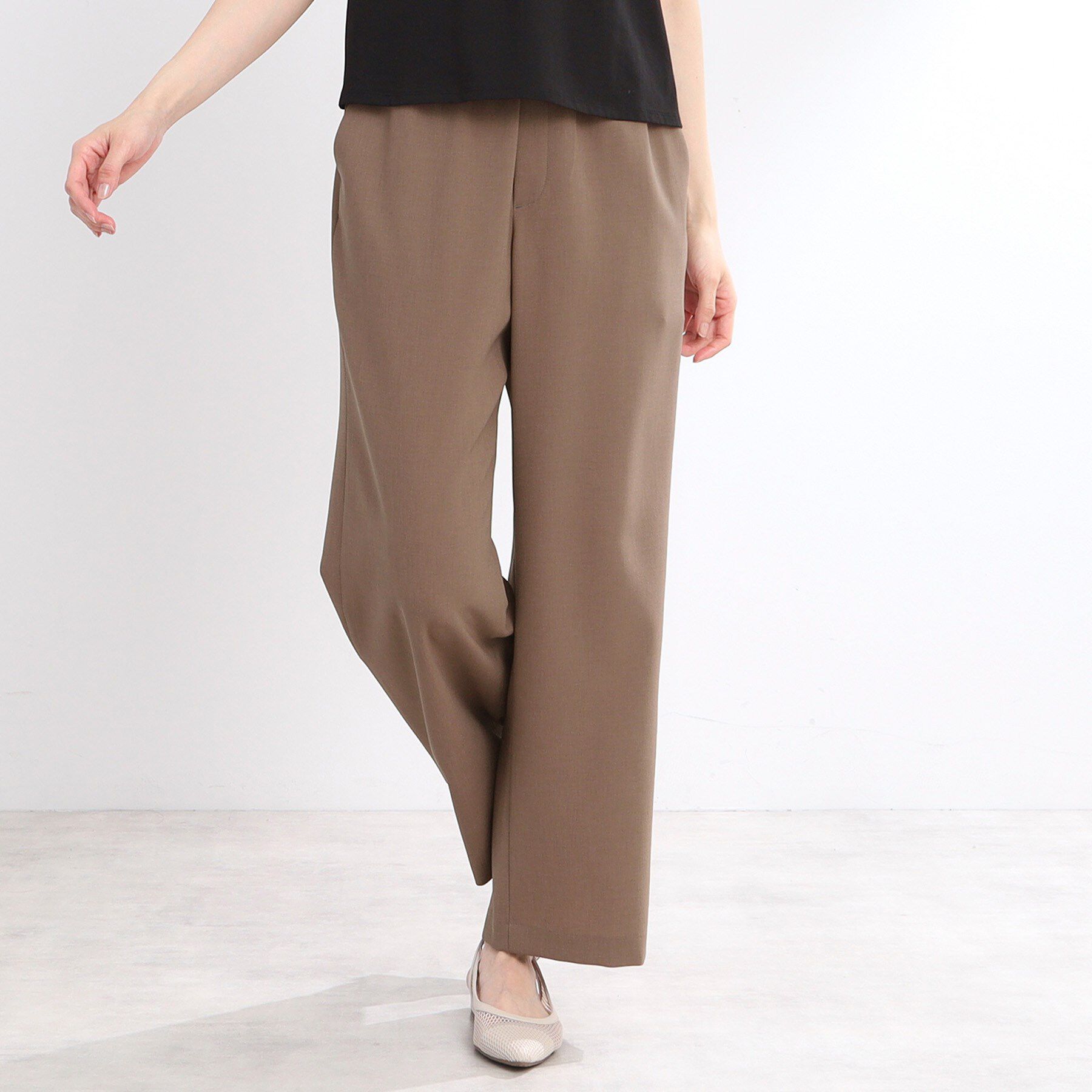 Reflect「【マシンウォッシュ可／ウエスト総ゴム】すっきり見えワイドシルエットパンツ」|その他|