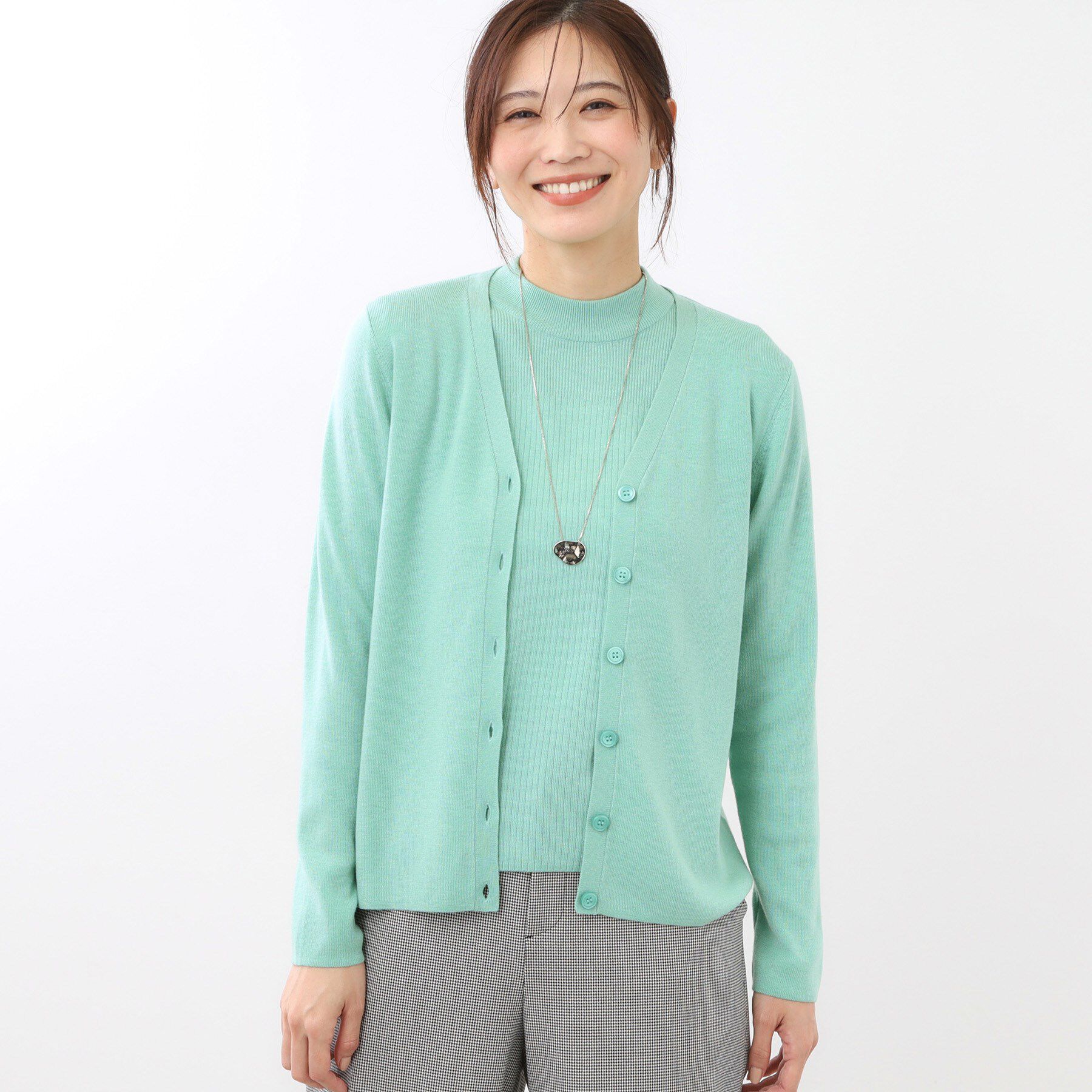 Reflect「【選べる5色／アンサンブル可】Vネックカーディガン」|カーディガン|