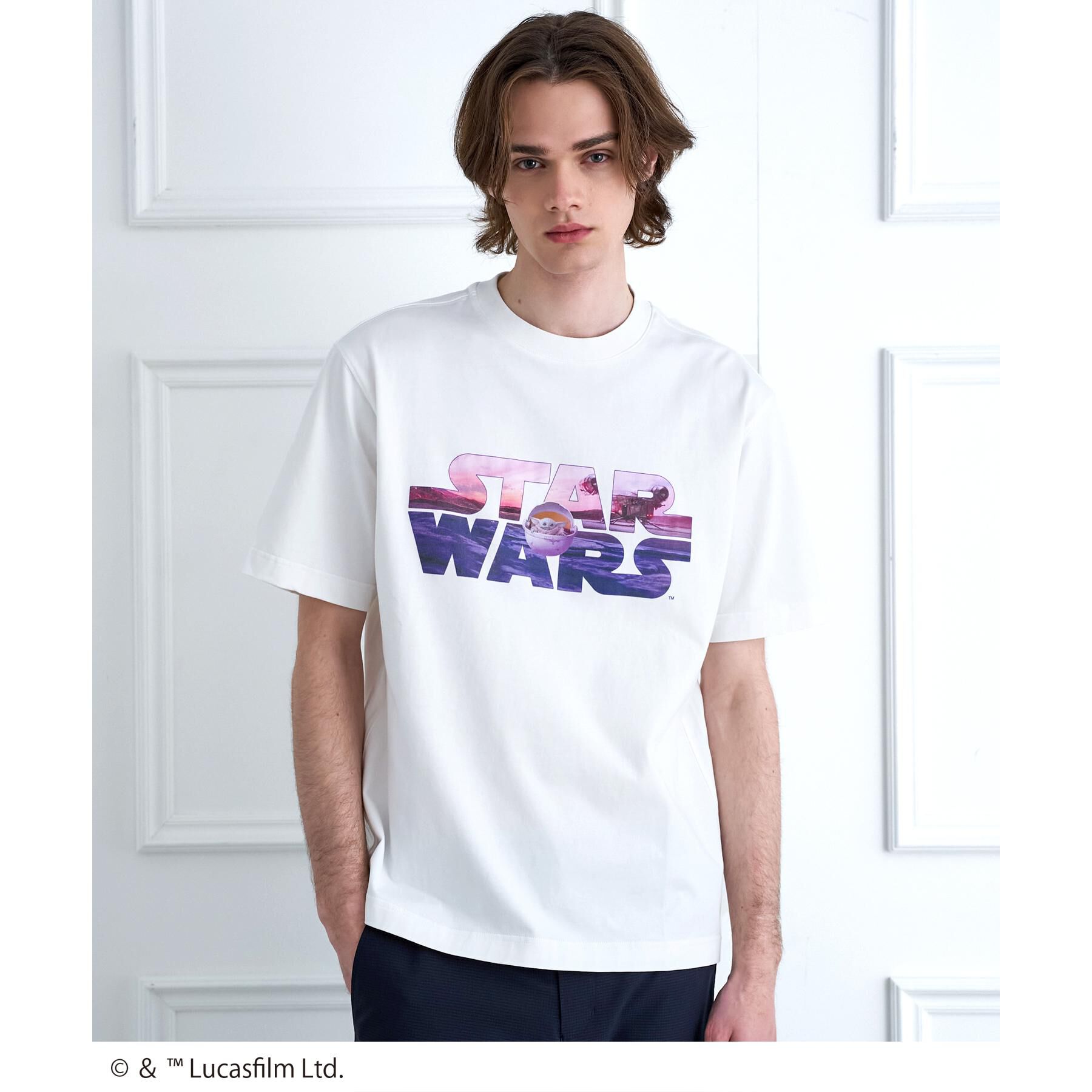 DRESSTERIOR「【接触冷感/ドライタッチ素材】STAR WARS ロゴTシャツ」|Tシャツ・カットソー|ホワイト(001)