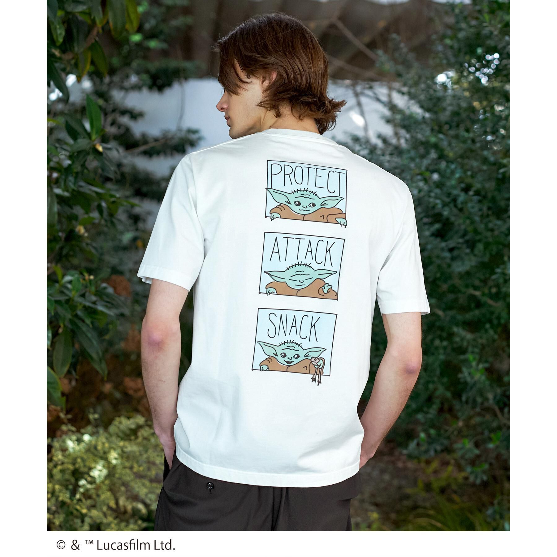 DRESSTERIOR「【接触冷感/ドライタッチ素材】STAR WARS カートゥーンTシャツ」|Tシャツ・カットソー|ホワイト(001)