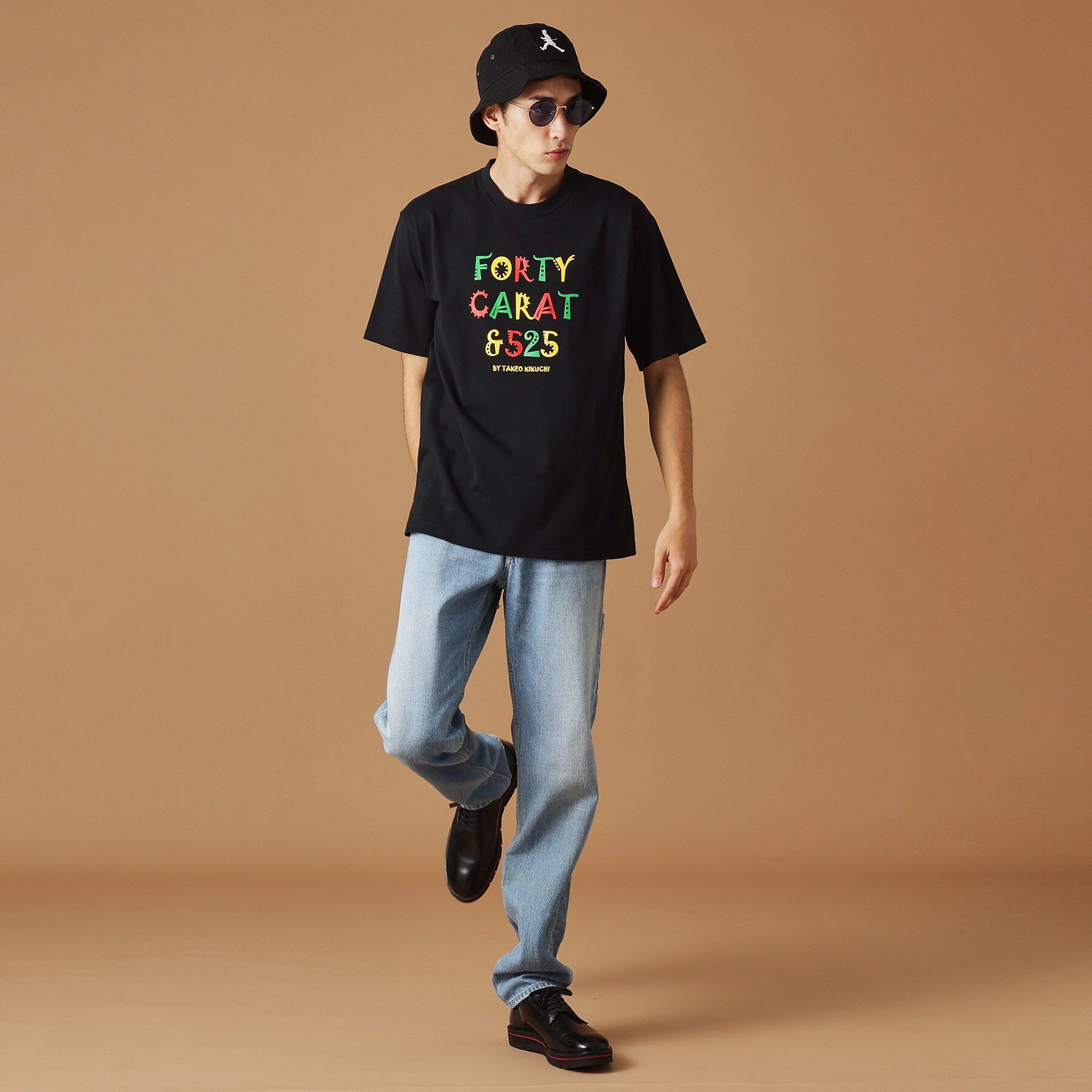 40CARATS&525「【Sサイズ～】レゲエ調プリント半袖Tシャツ」|Tシャツ・カットソー|