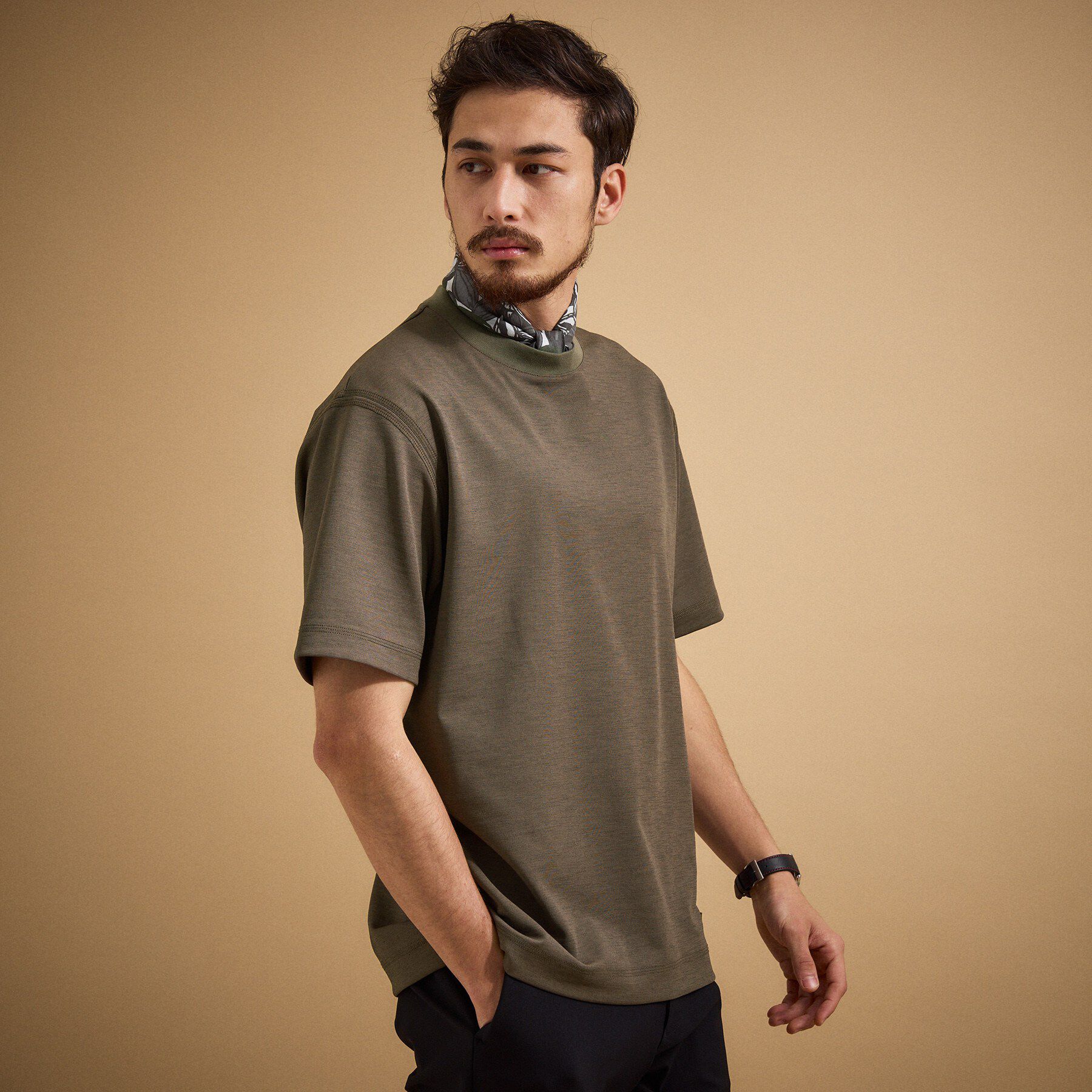 TAKEO KIKUCHI「リネン ライク ポンチ プルオーバー」|Tシャツ・カットソー|