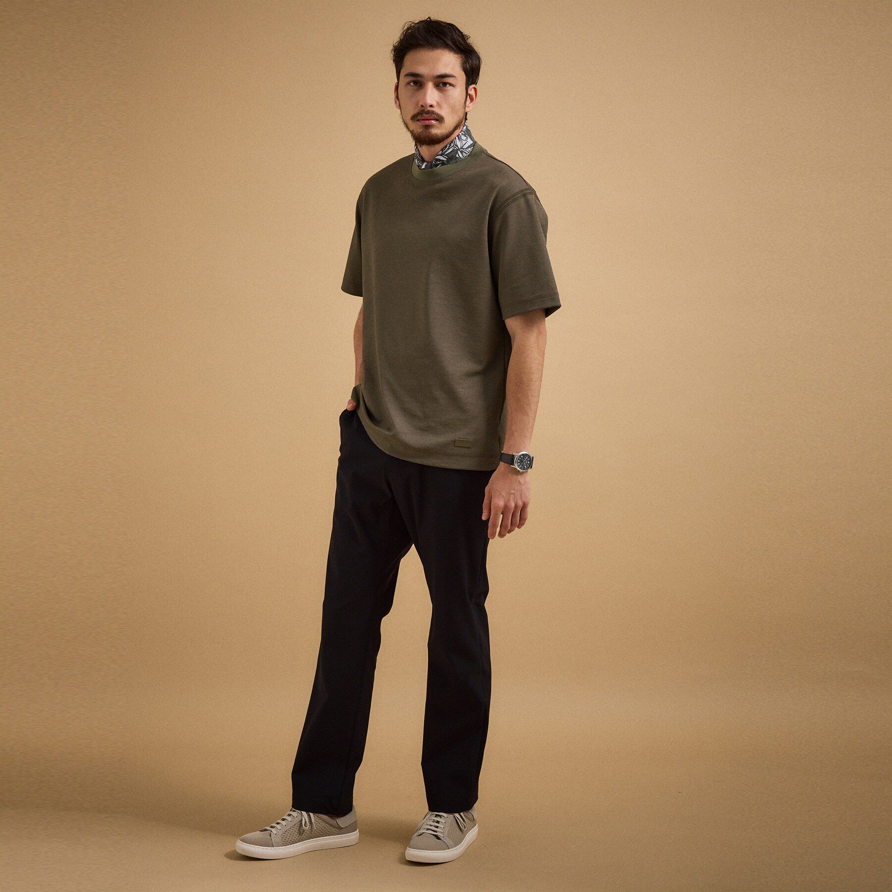 TAKEO KIKUCHI「リネン ライク ポンチ プルオーバー」|Tシャツ・カットソー|