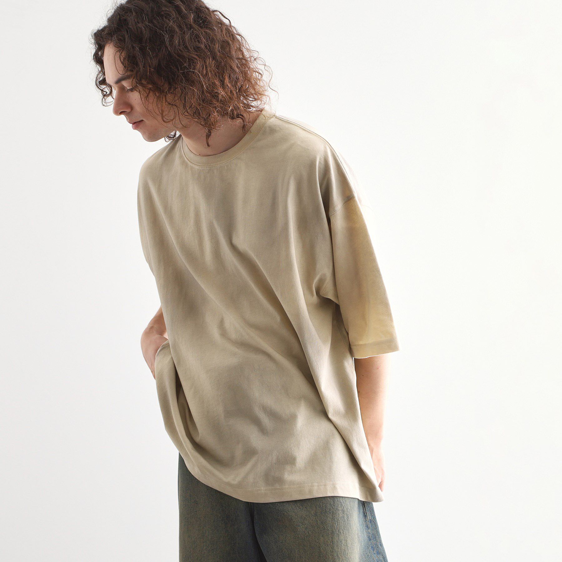 tk.TAKEO KIKUCHI「ヴィンテージライクTシャツ/ヴィンテージ加工/半袖Tシャツ」|Tシャツ・カットソー|オフホワイト(003