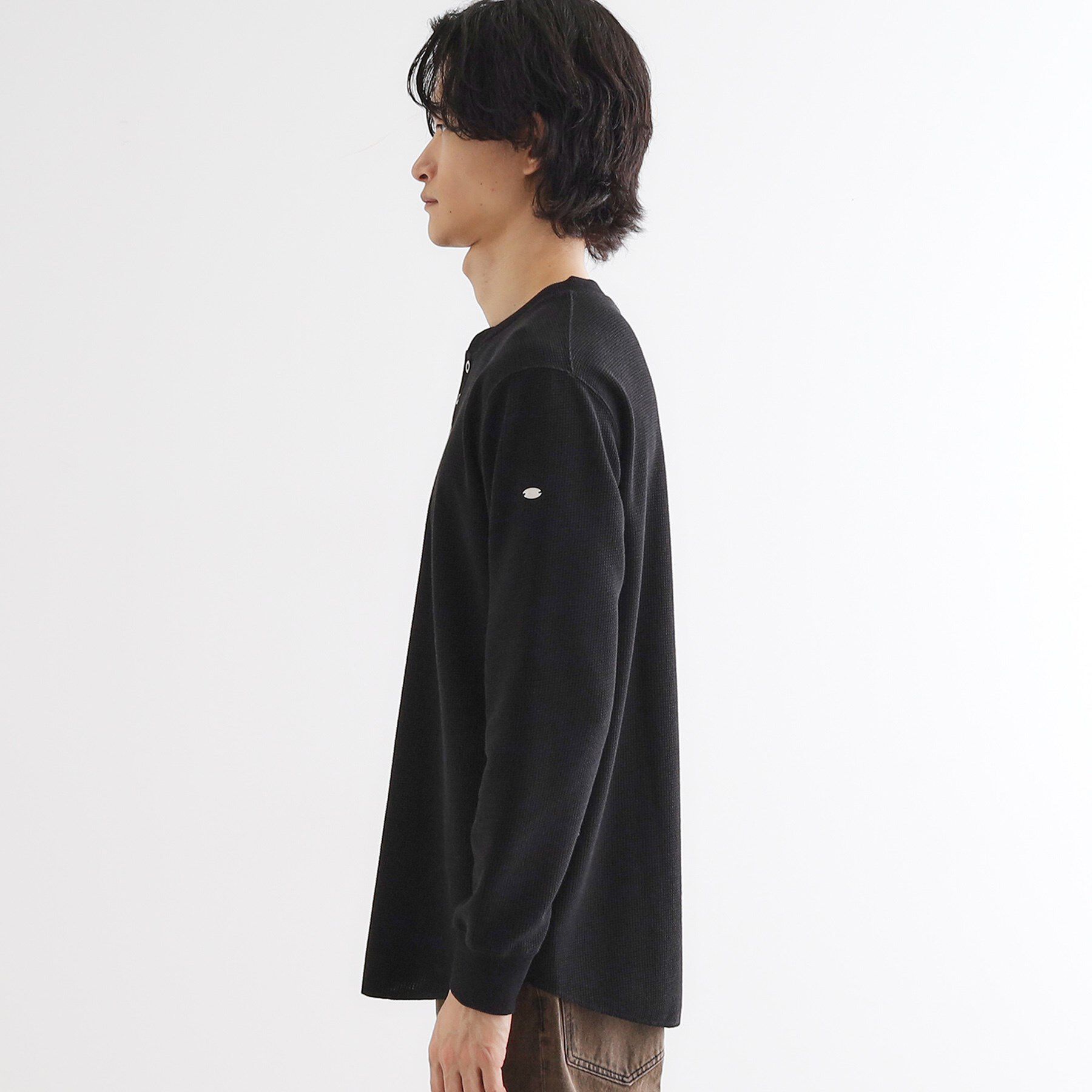 tk.TAKEO KIKUCHI「ワッフル＆スムースプレートヘンリーカットソー」|Tシャツ・カットソー|