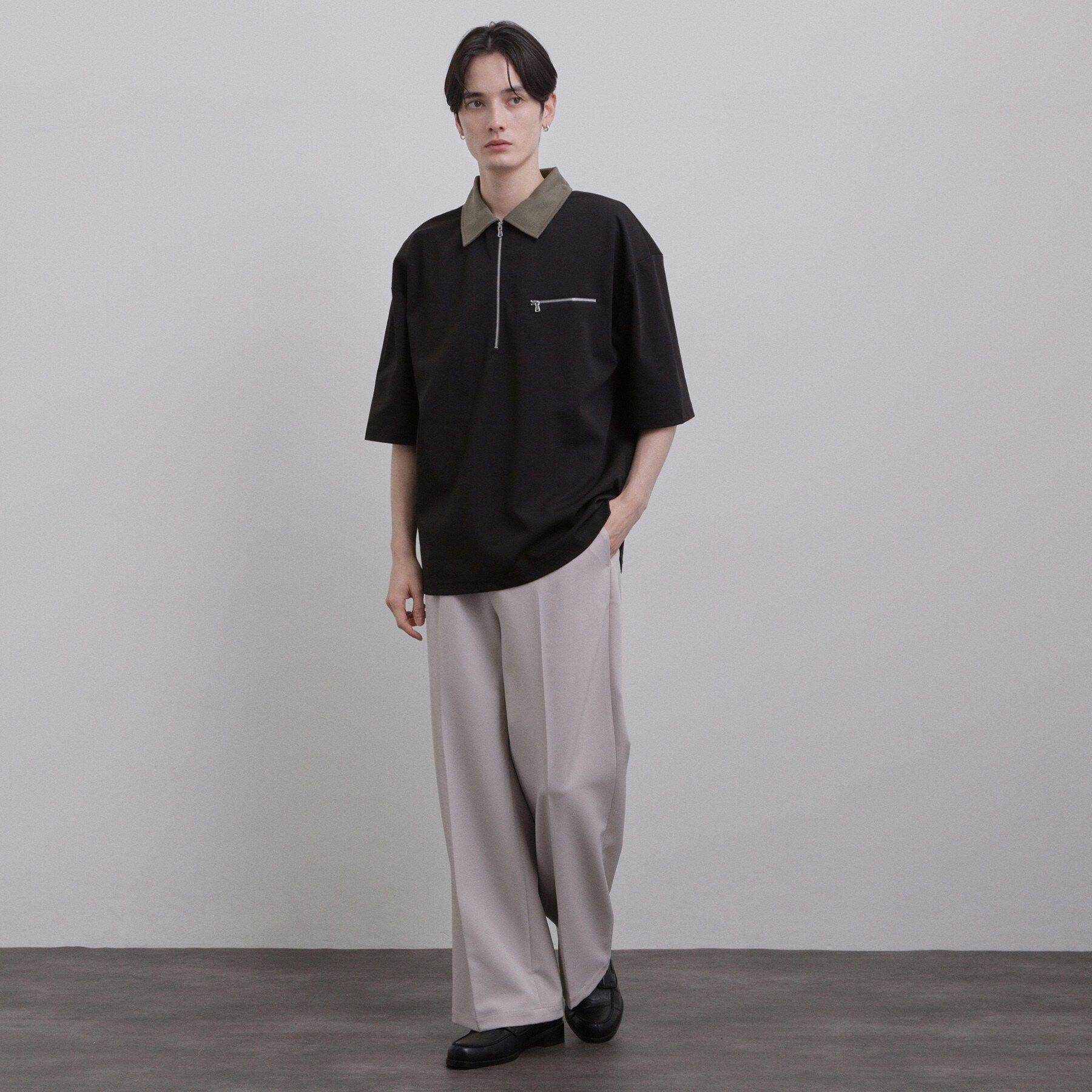 tk.TAKEO KIKUCHI「配色ハーフジップカットソー」|Tシャツ・カットソー|