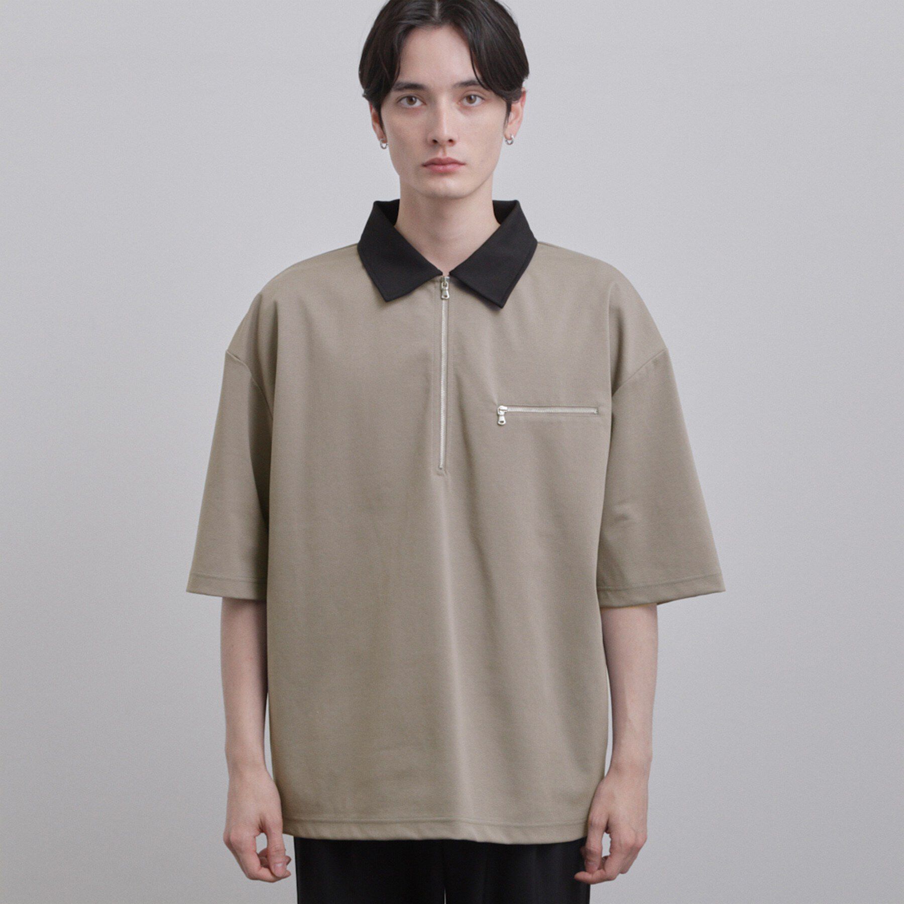 tk.TAKEO KIKUCHI「配色ハーフジップカットソー」|Tシャツ・カットソー|