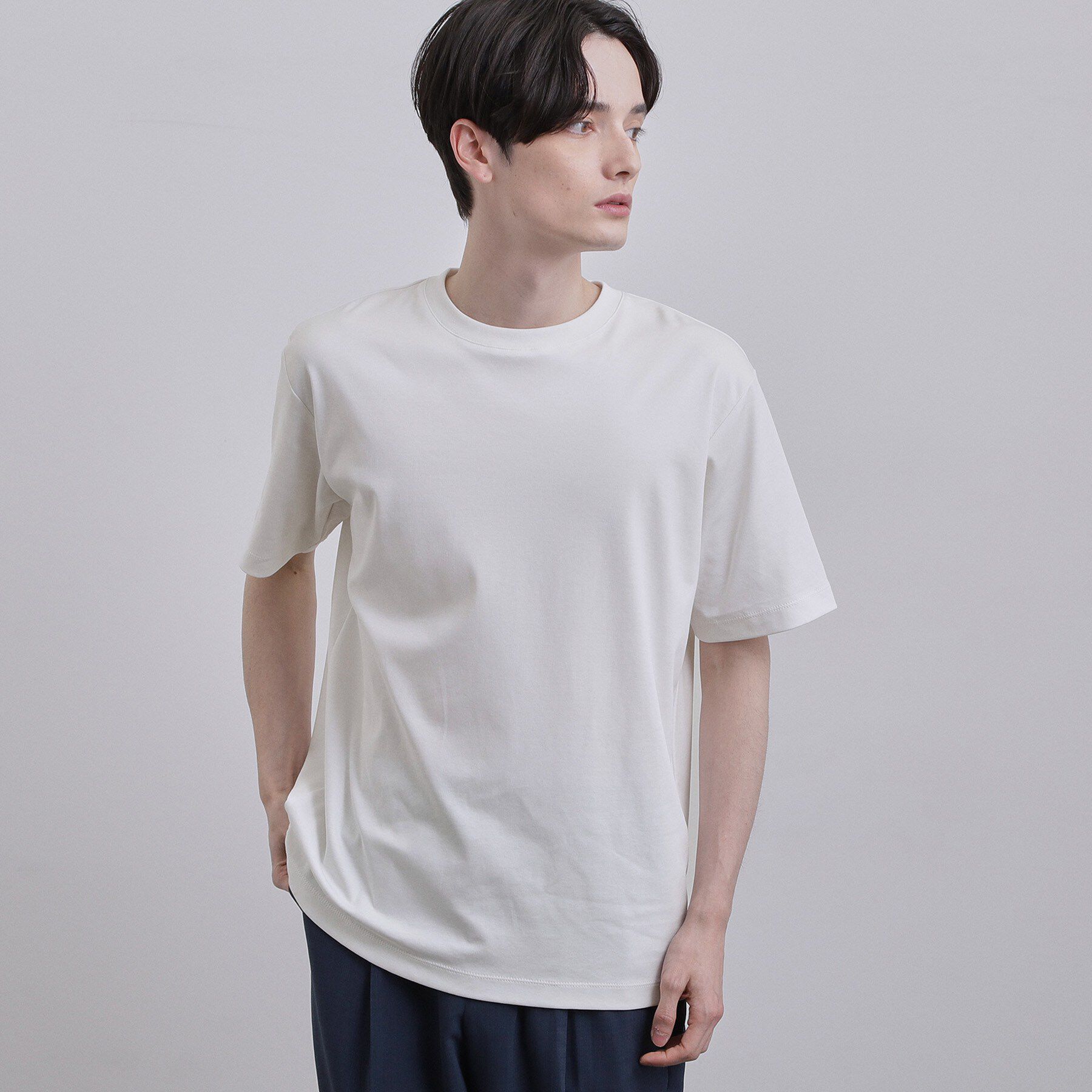 tk.TAKEO KIKUCHI「スムースシルケットS／S カットソー」|Tシャツ・カットソー|ホワイト(001)