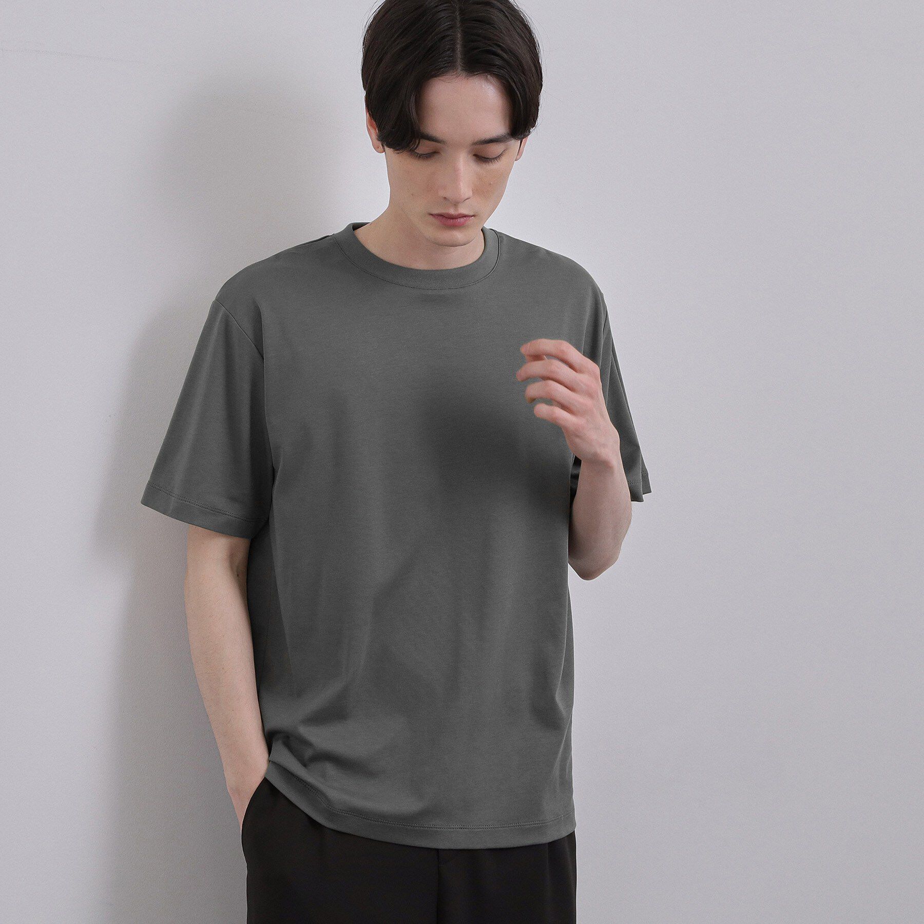 tk.TAKEO KIKUCHI「スムースシルケットS／S カットソー」|Tシャツ・カットソー|グレー(012)