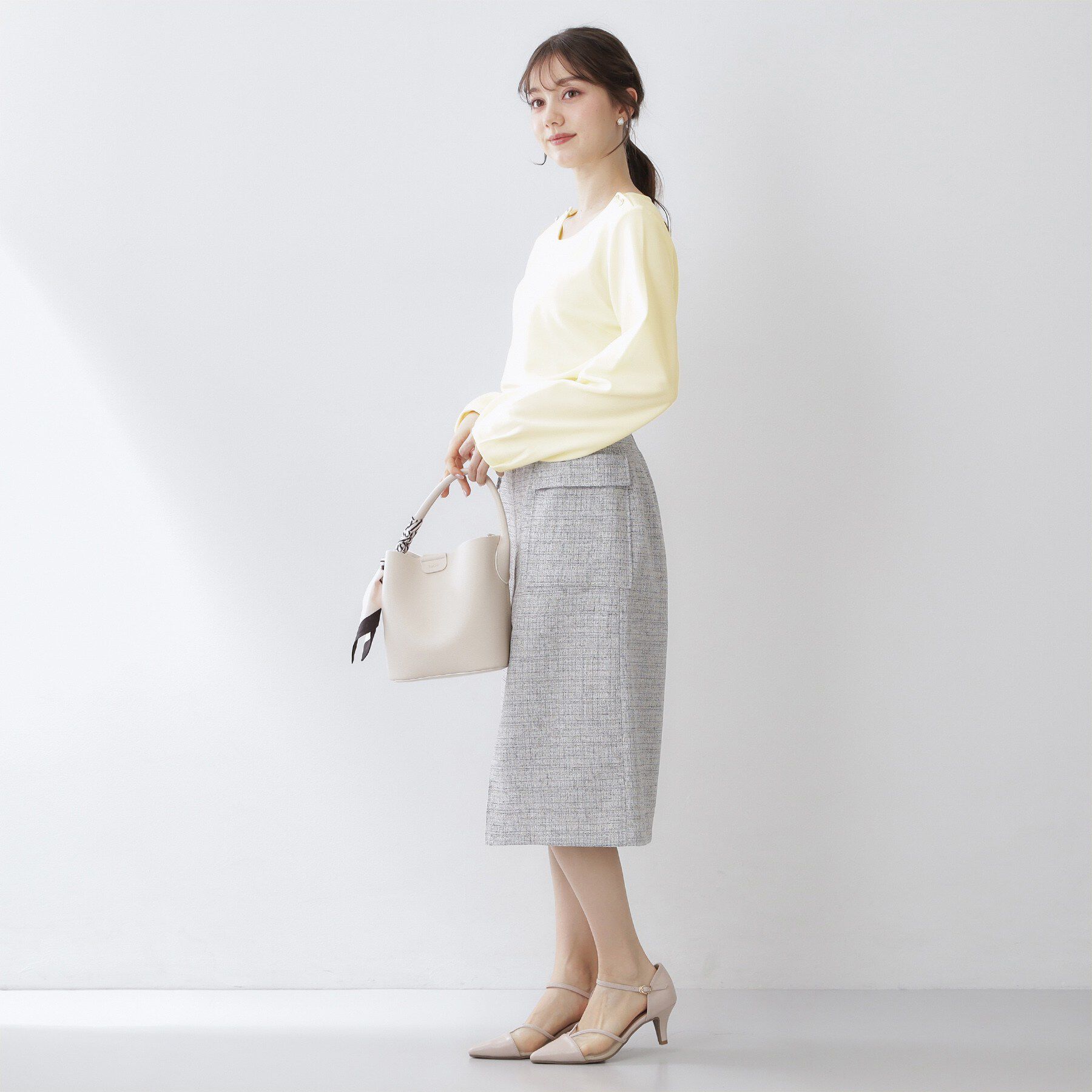 index「肩ボタンボートネックトップス【洗濯機OK】」|Tシャツ・カットソー|