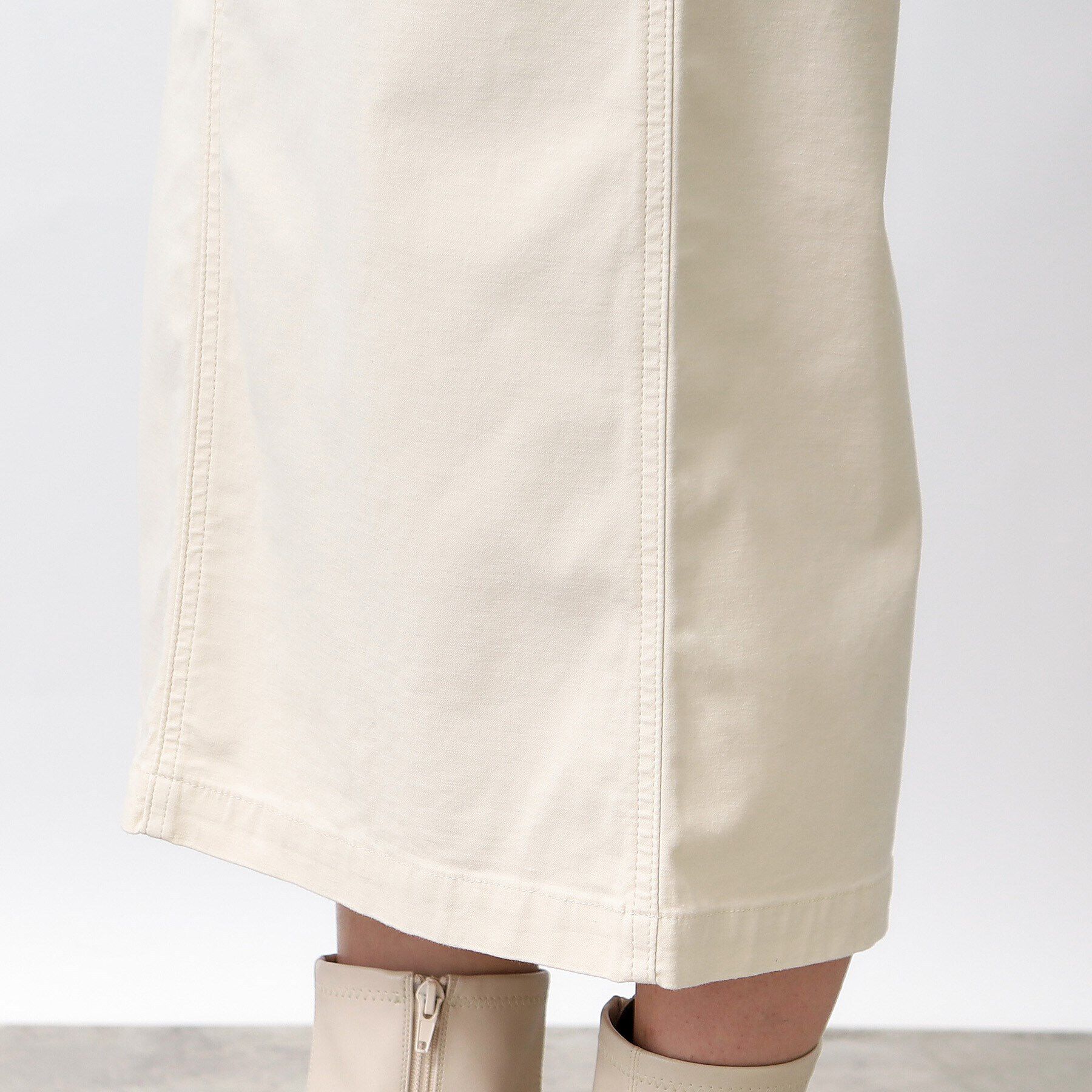 OPAQUE.CLIP「ストレッチベイカースカート/オーガニックコットン混【洗濯機洗い可／ストレッチ】」|スカート|