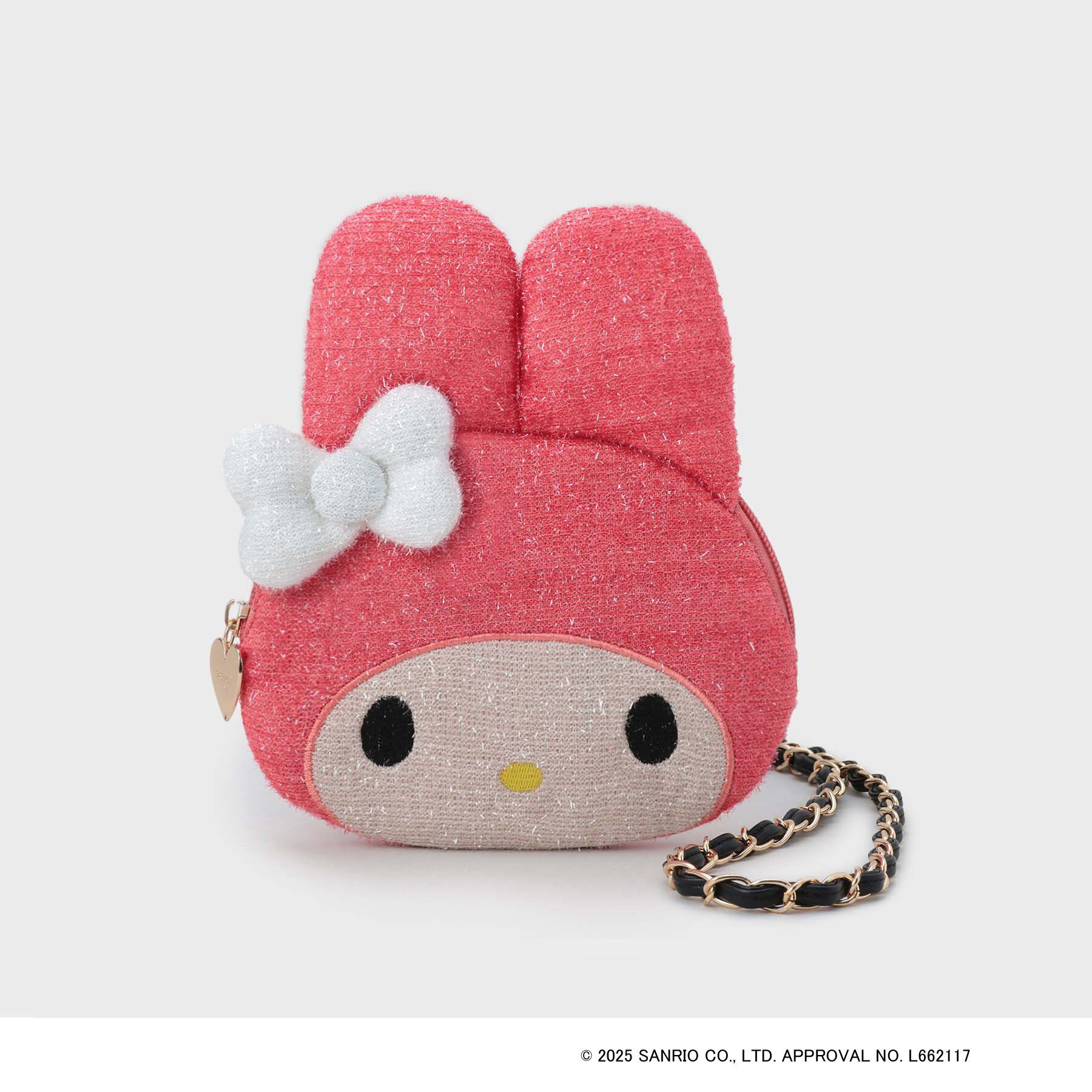 OPAQUE.CLIP「【マイメロディ】フェイス型2WAYキラキラミニショルダー」|ショルダー・メッセンジャー|レッド(061)
