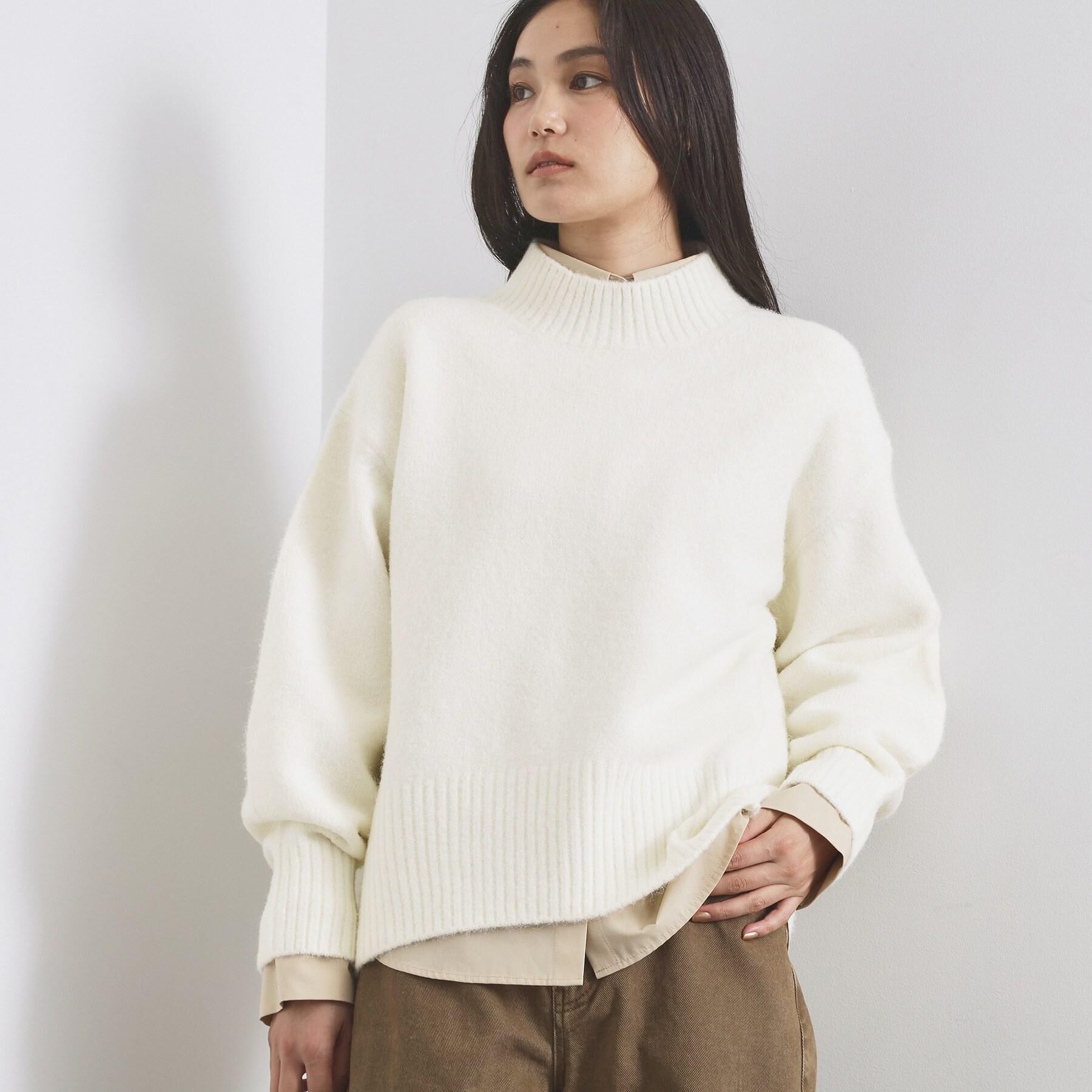 OPAQUE.CLIP「ふわふわハイネックニット【洗濯機OK】」|ニット・セーター|